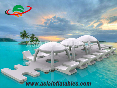 Luxury Water Sport Game Inflatable Bana Inflatable Dock Platform Beach Party Bana