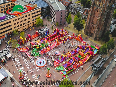 Freestyle Inflatable Obstacle With Slide & Obstacle Combo