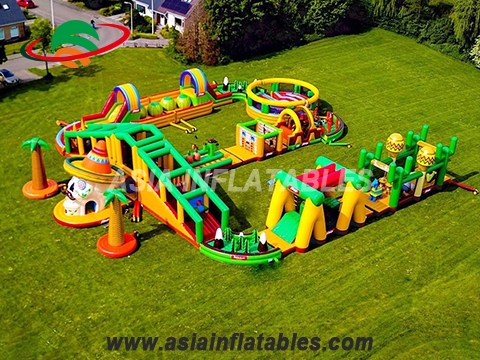 Extreme Run 5k Obstacle Course Inflatable Interactive Game Pink Theme Style